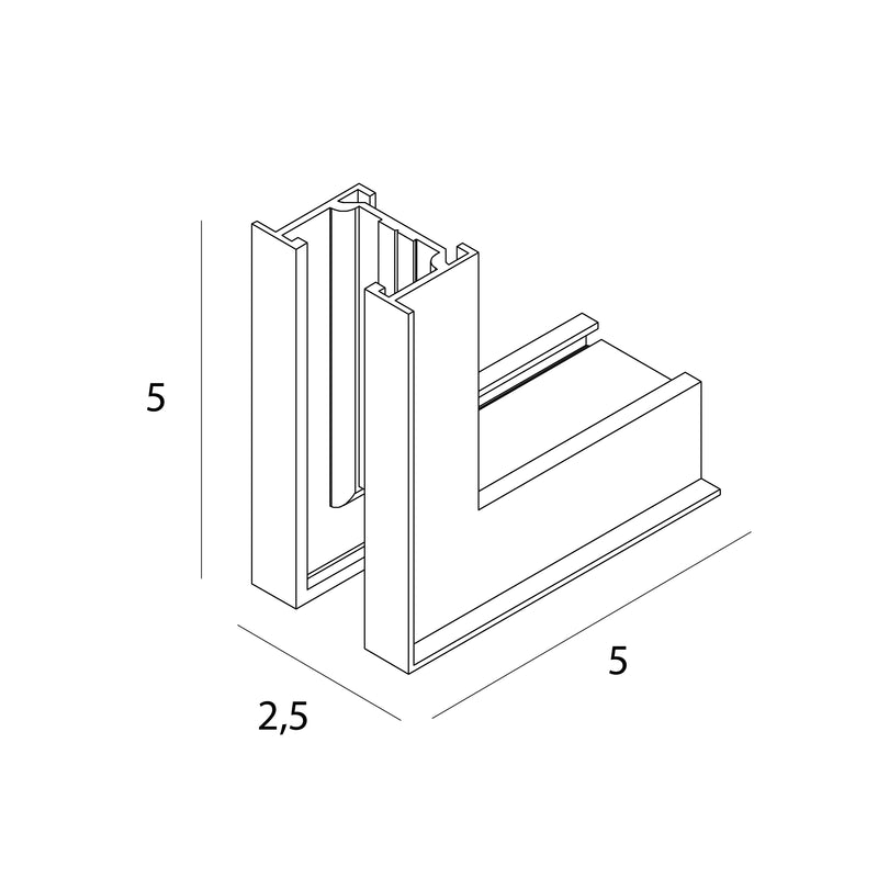 Dimensions Eingelassener Micro11 Winkel ohne äußeren schwarzen Rahmen
