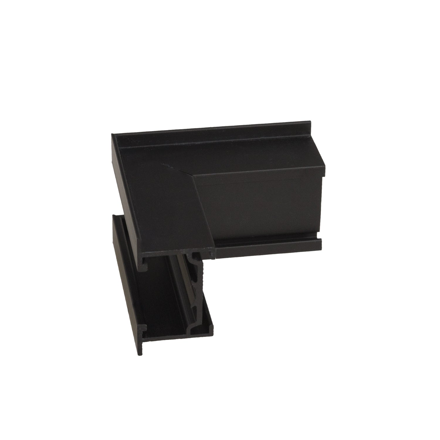 Équerre d'angle Micro11 encastrée sans cadre extérieure noire