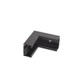 Équerre d'angle rentrant Micro11 en aluminium noir en forme de L avec la fente du rail sur le côté intérieur