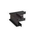 Équerre d'angle rentrant Micro11 noire en forme de L avec son profil de rail encastré sans cadre