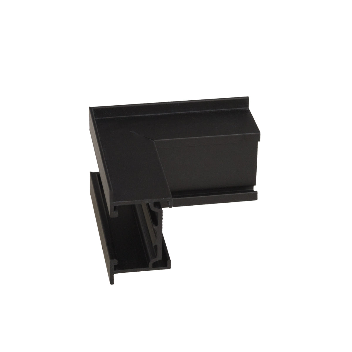 Équerre d'angle sortant Micro11 encastrée sans cadre noire à angle droit