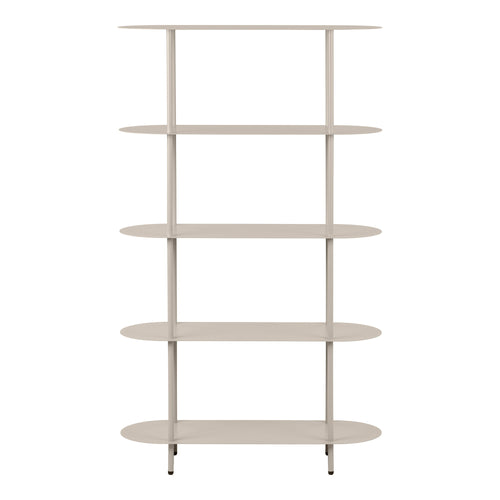 Étagère bibliothèque Rieti métal sable 5 niveaux