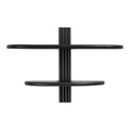 Étagère murale Aliano chêne noir 2 tablettes