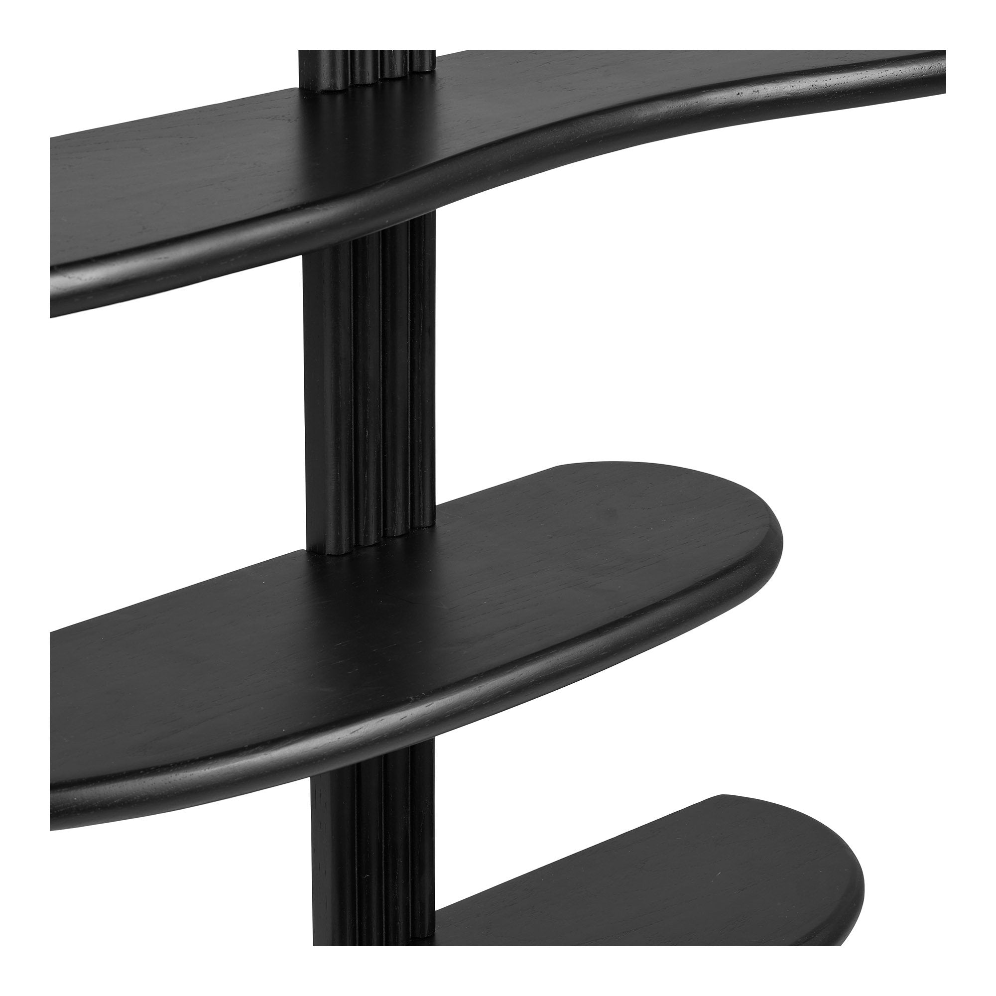 Étagère murale Aliano chêne noir 4 tablettes vue de détail