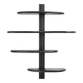 Étagère murale Aliano chêne noir 4 tablettes