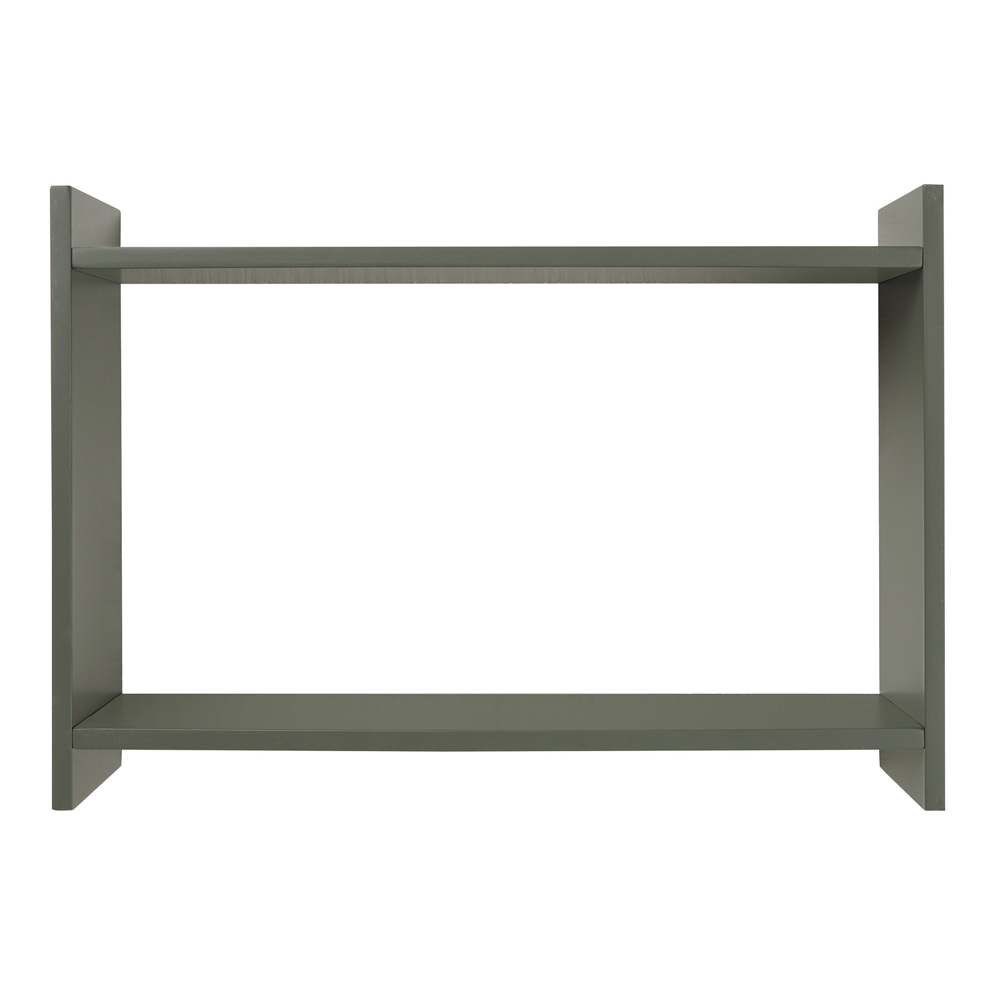 Étagère murale Bamberg MDF vert kaki 2 niveaux 50x14,5x35 cm vue de face