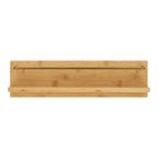 Étagère murale Ember bambou naturel tringle métal dorée 45x10x12 cm vue de face