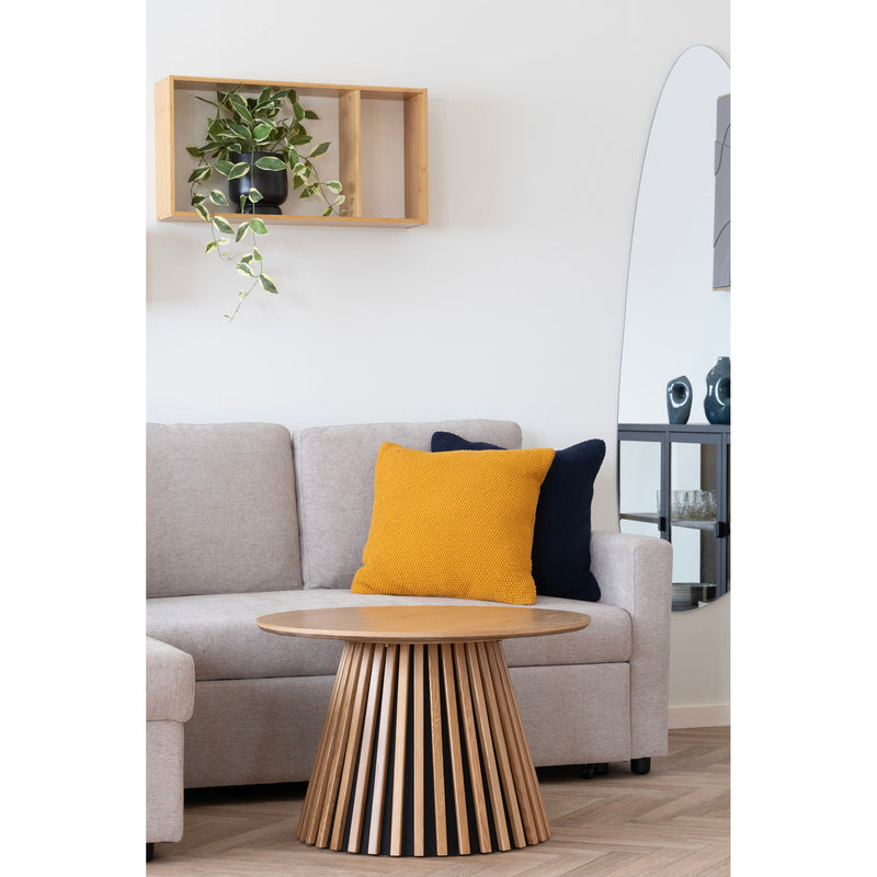 Dimensions Ember Wall Shelf – Natural Bamboo, 2 Compartments, Large – 70 × 35 cm