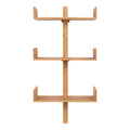 Étagère murale Villa bambou naturel 3 tablettes en U montant central 50x102 cm vue face