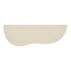 Étagère murale Botta forme organique MDF beige ivoire 57x19 cm vue de face