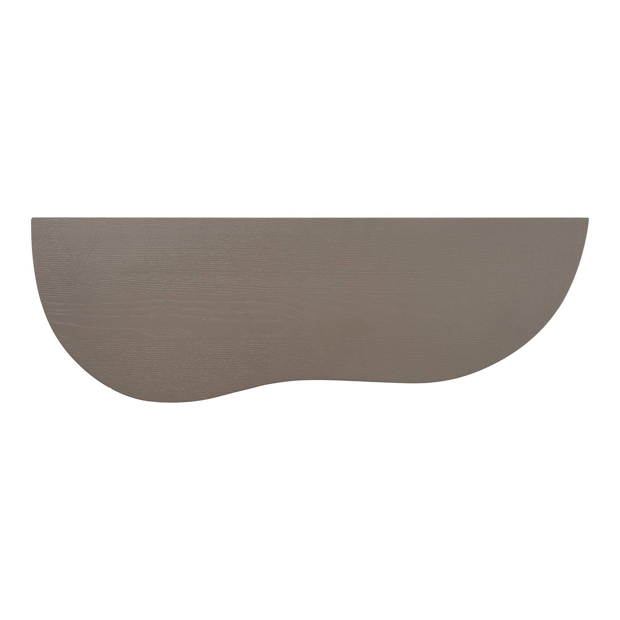 Étagère murale Botta forme organique MDF brun taupe 57x19 cm vue de face