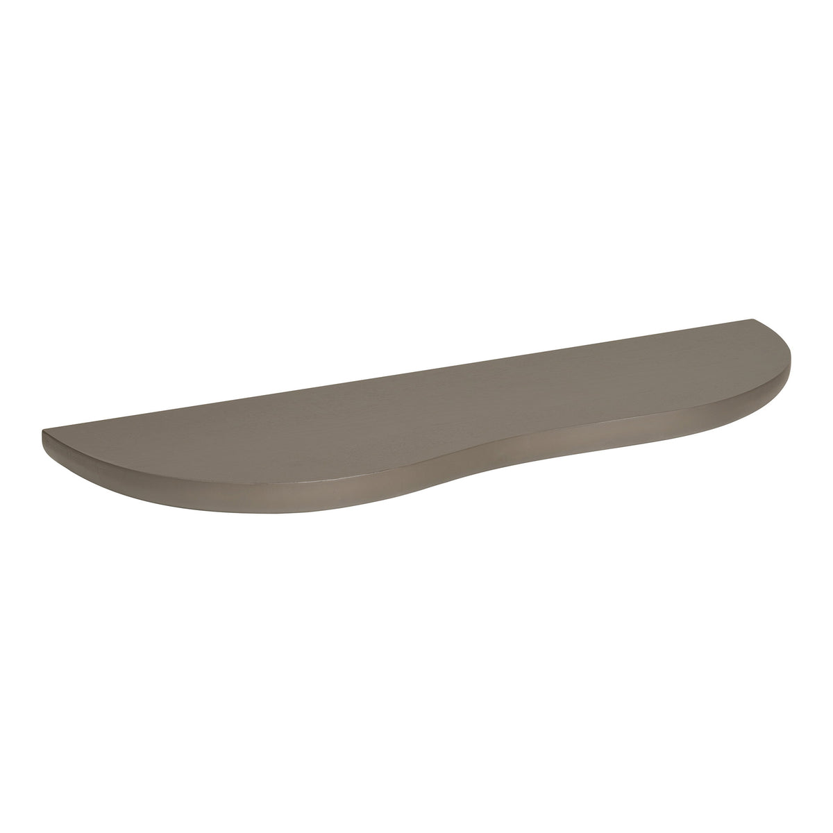 Étagère murale Botta MDF brun taupe vue de trois quarts bord avant ondulé