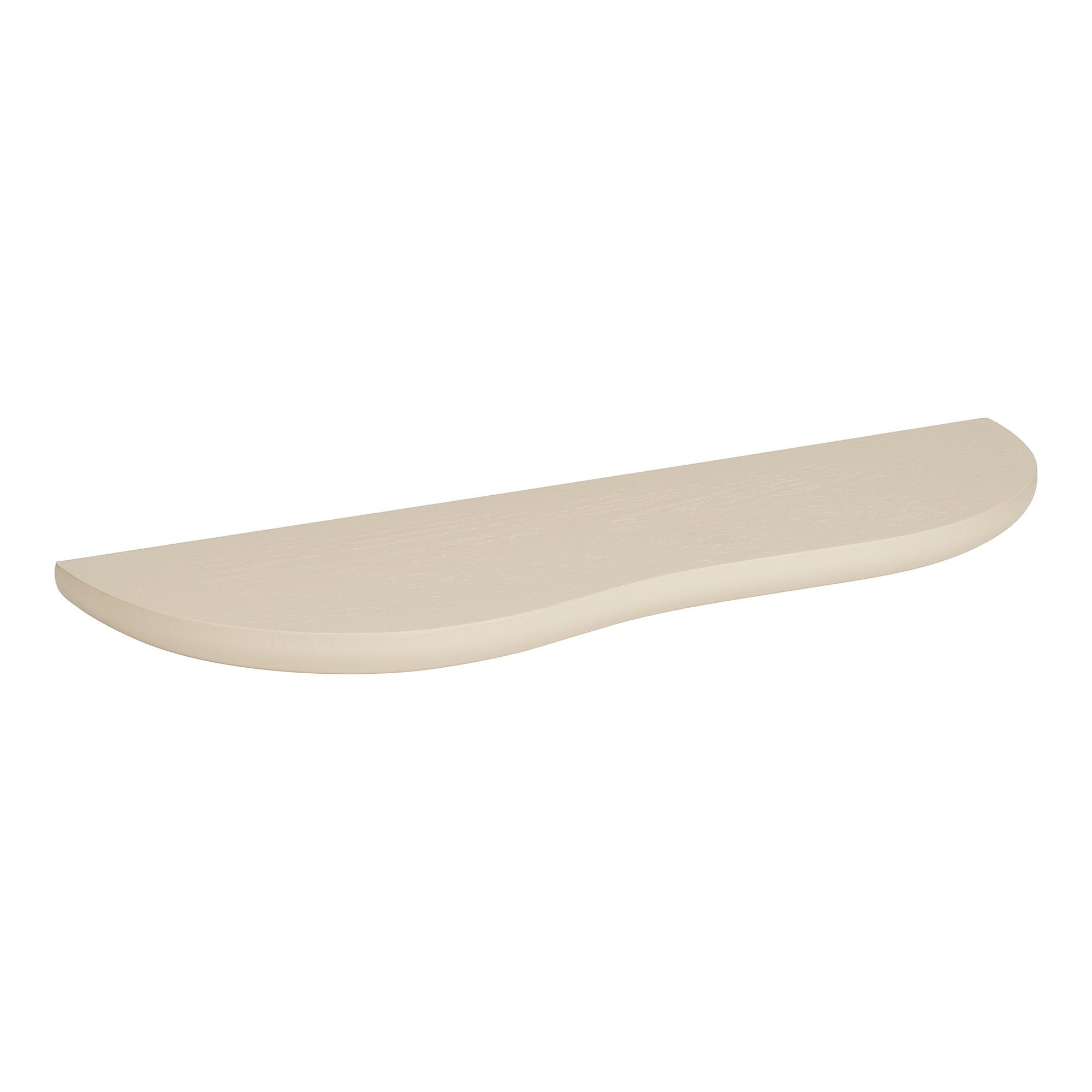 Étagère murale Botta plateau ondulé beige 57 cm vue trois quarts profil