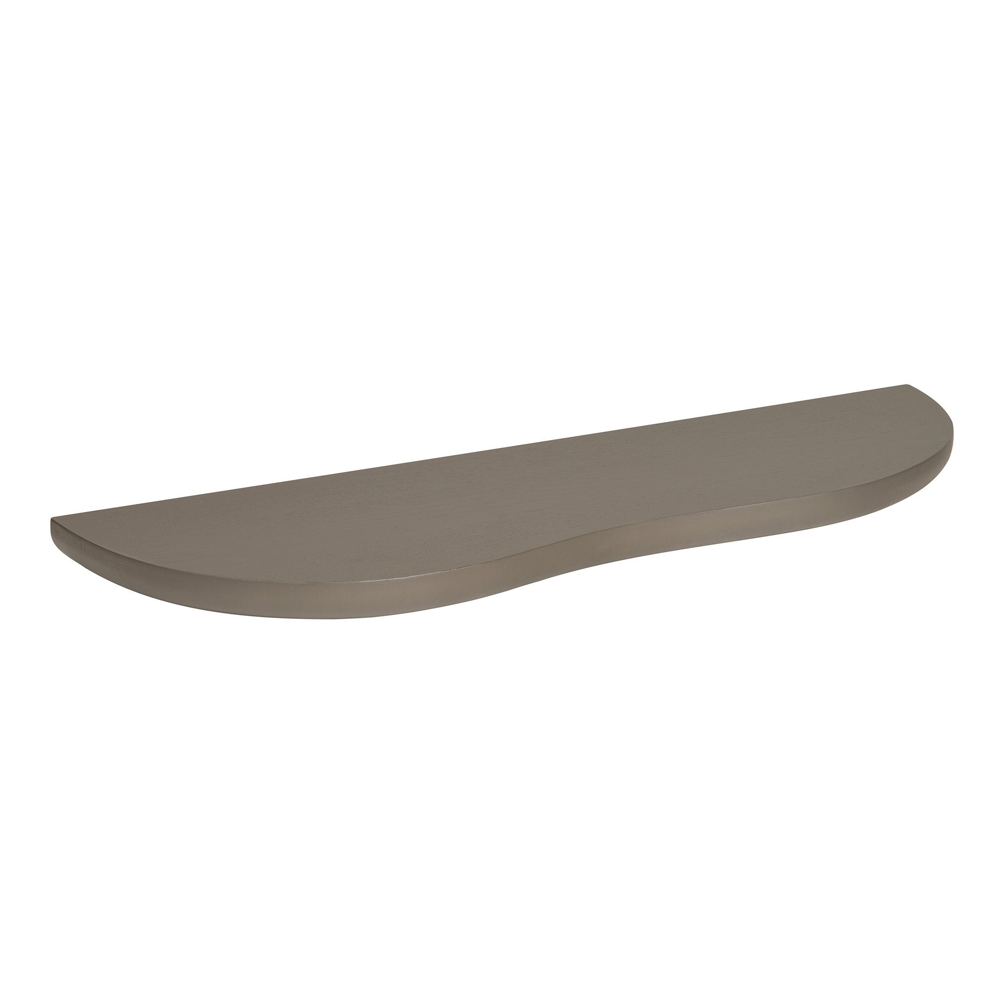 Étagère murale Botta plateau ondulé brun taupe 57 cm vue trois quarts profil