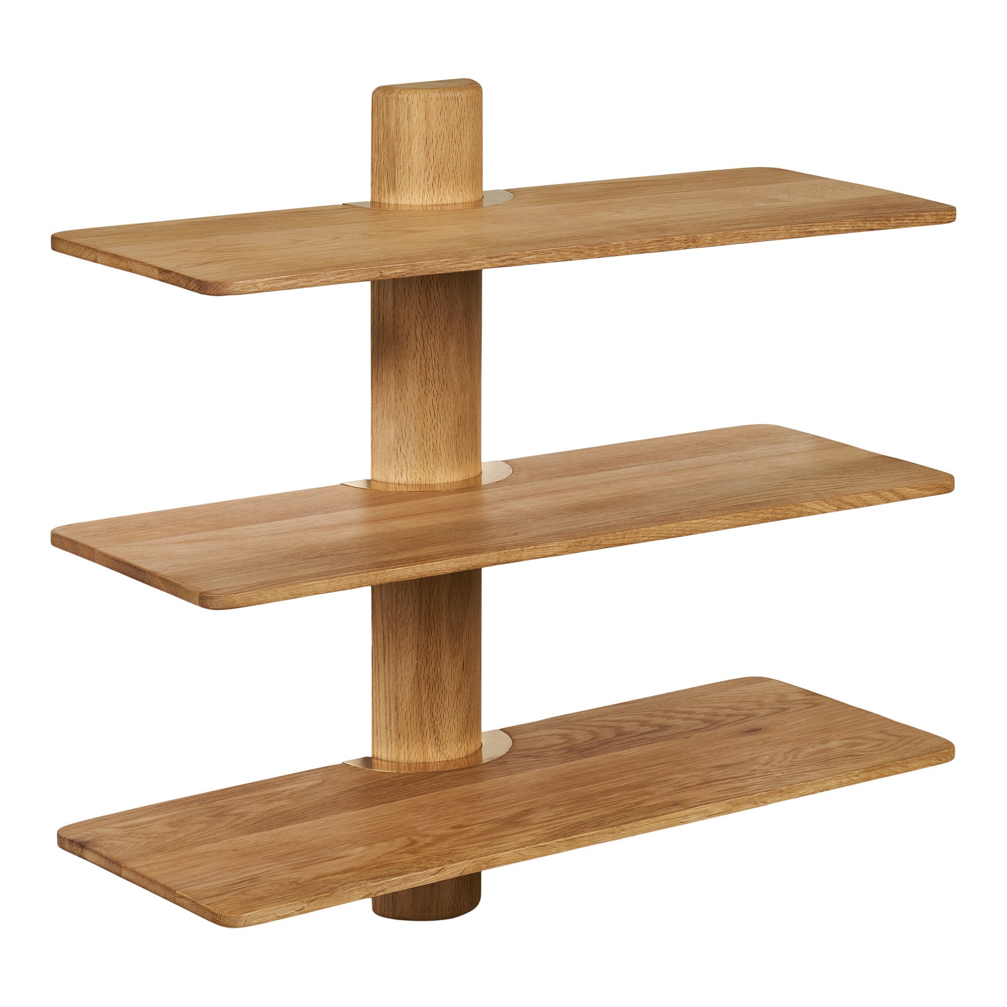 Étagère murale Calcata chêne 3 tablettes 55 cm vue de face