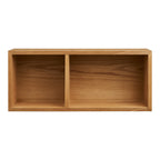 Étagère murale Oshawa chêne naturel FSC 2 niches horizontales vue de face 71x30 cm