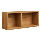 Étagère murale Oshawa placage chêne naturel 2 cases ouvertes 71x20x30 cm vue trois quarts