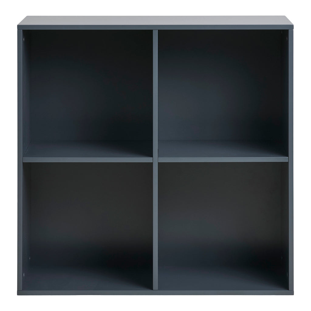 Étagère murale Horne MDF gris ardoise 4 cases ouvertes 69x30x69 cm vue de face