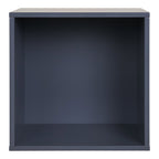 Étagère murale Horne gris foncé cube MDF laqué niche ouverte 34x34 cm vue de face