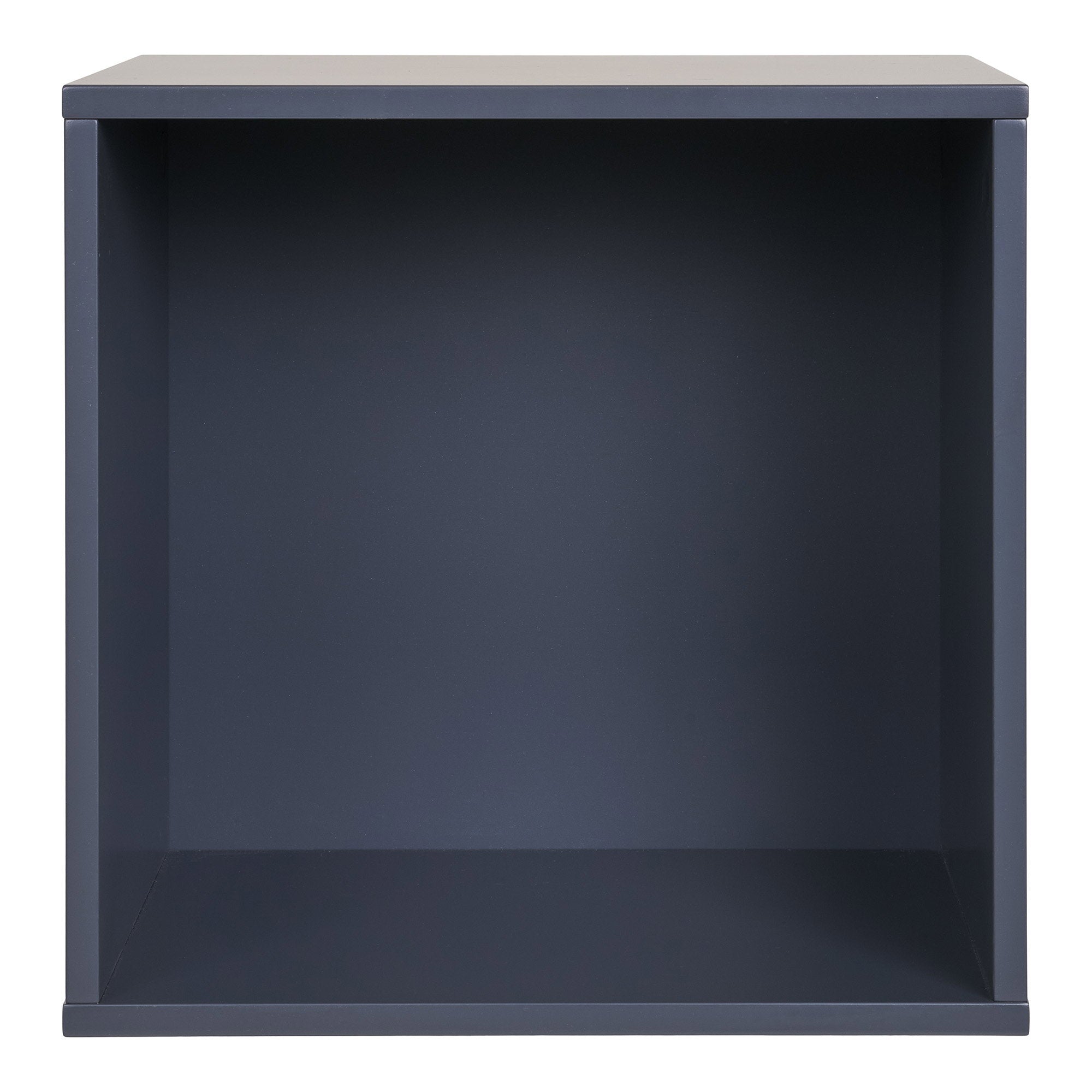 Étagère murale Horne gris foncé cube MDF laqué niche ouverte 34x34 cm vue de face