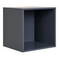 Étagère murale cube Horne MDF laqué gris ardoise 1 case ouverte 34x30x34 cm vue trois quarts