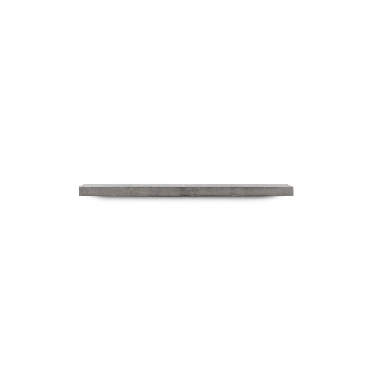 Étagère murale Sliced en béton gris naturel détourée sur fond blanc tablette rectangulaire aux arêtes nettes