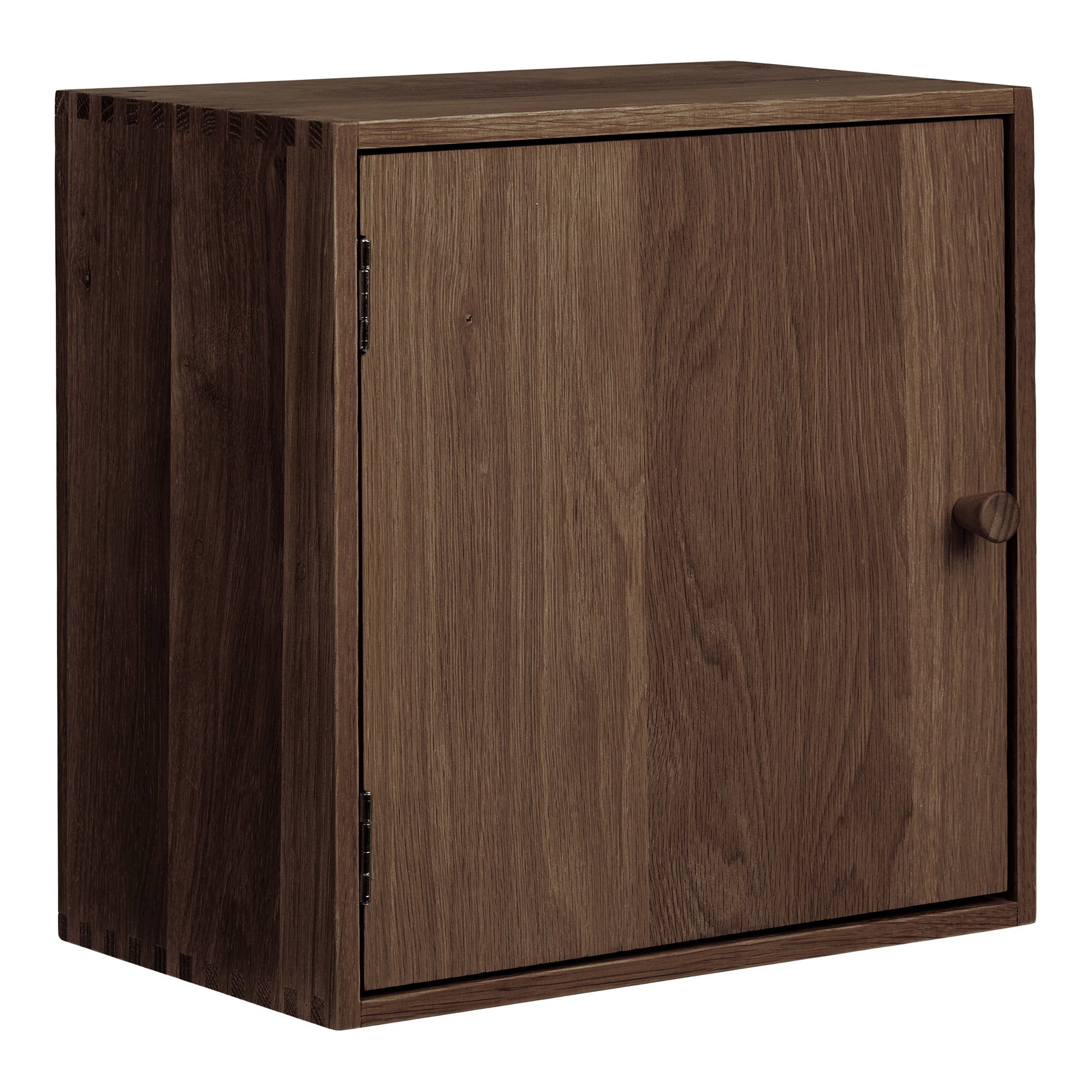 Étagère murale Townsville brun foncé cube avec porte