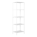 Étagère Vita 5 tablettes acier blanc mat 51x170 cm vue trois quarts