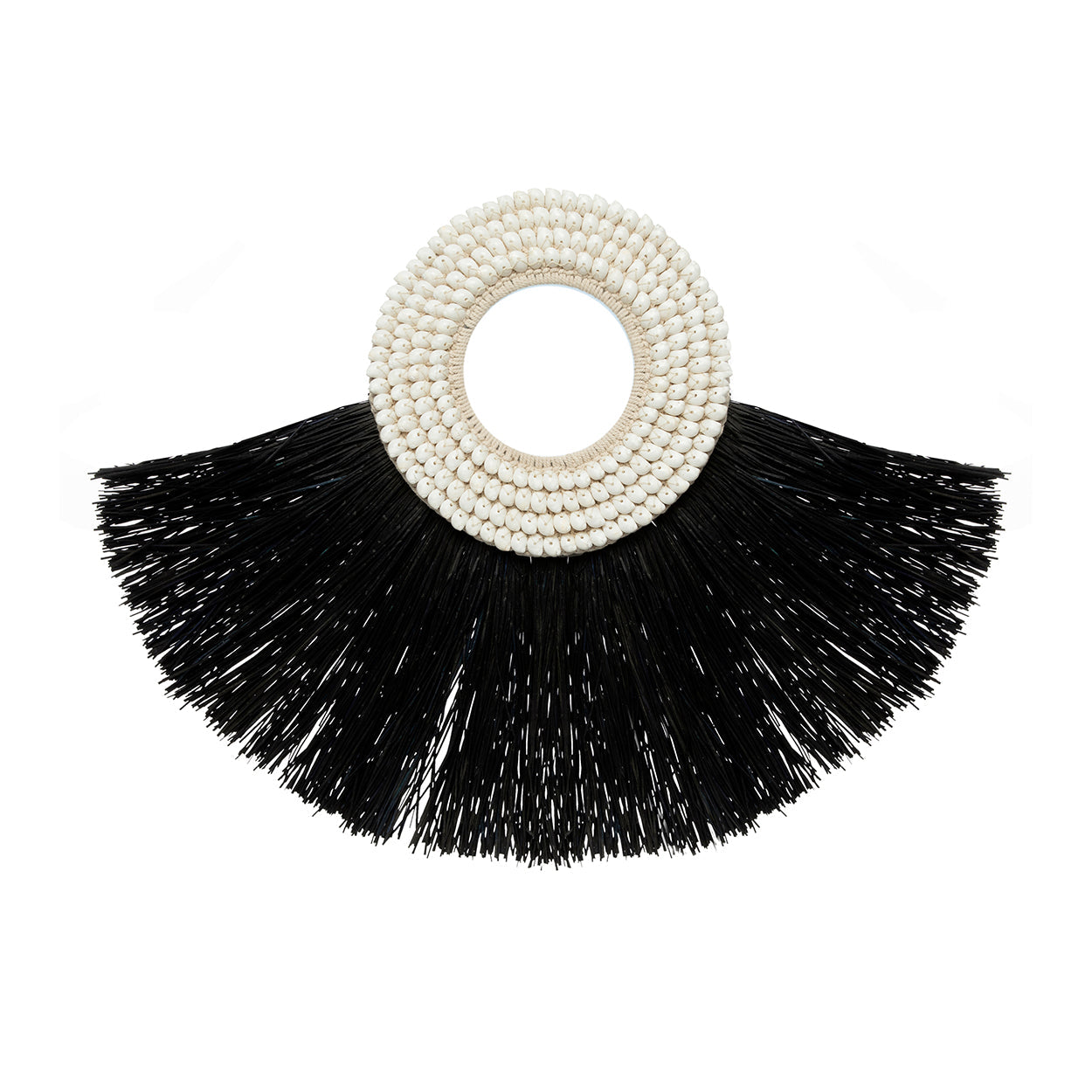 Éventail mural Shell Alang Alang en herbe noire 86 cm