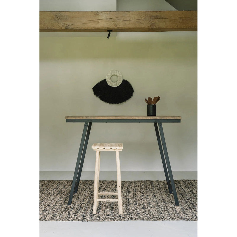 Dimensions Éventail mural Shell en herbe noire et cauris 86 cm