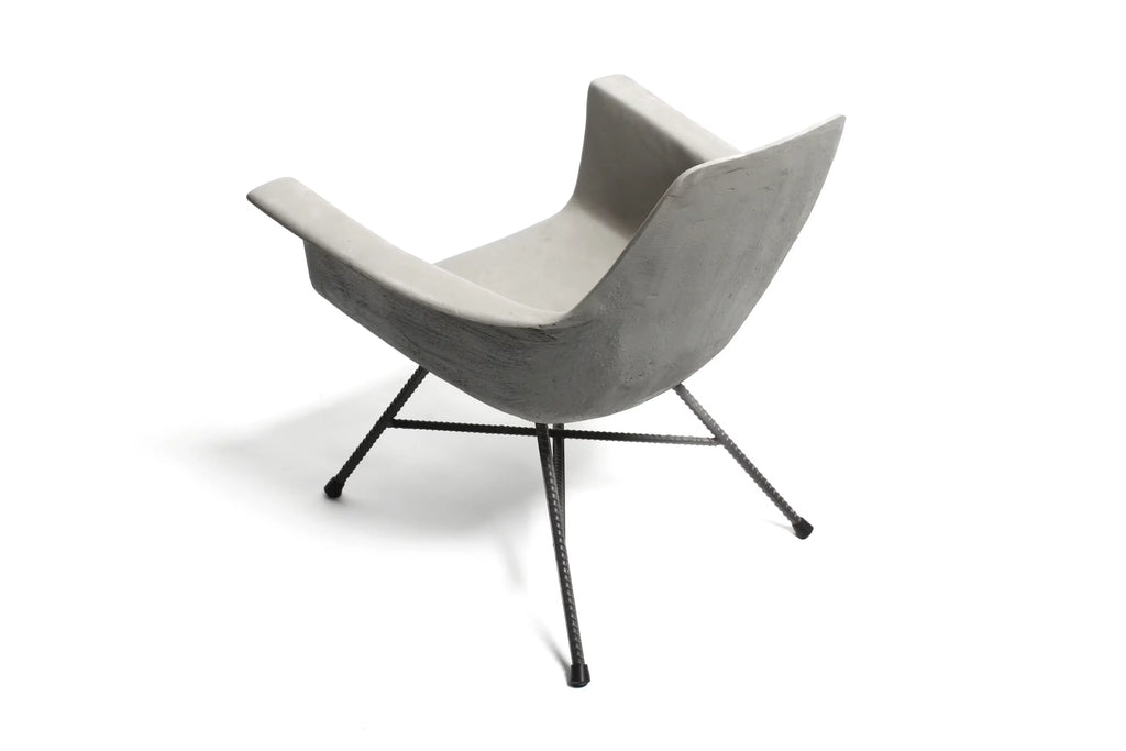 Fauteuil bas en béton Hauteville gris naturel vue 5
