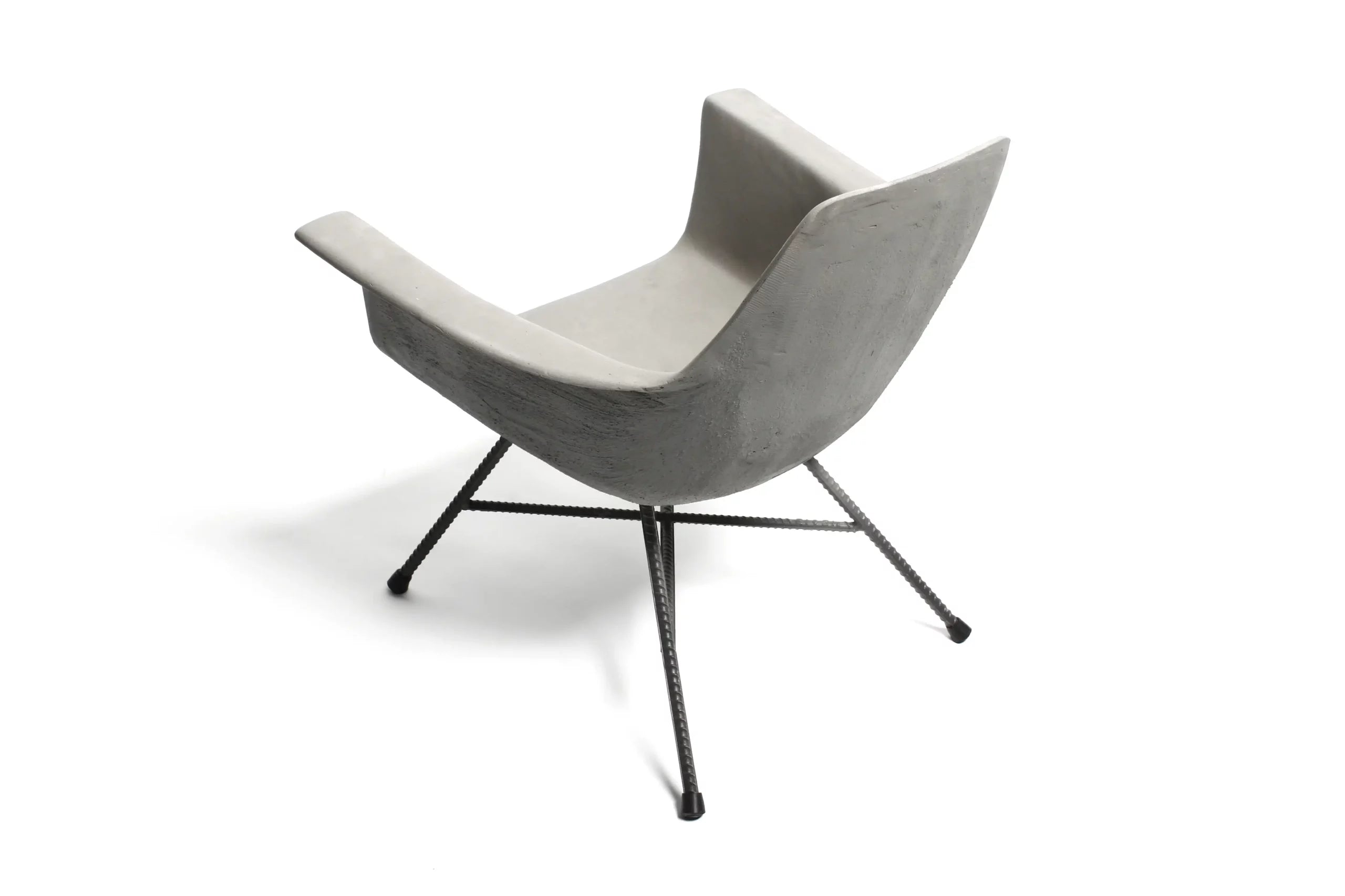 Fauteuil bas en béton Hauteville gris naturel vue 5