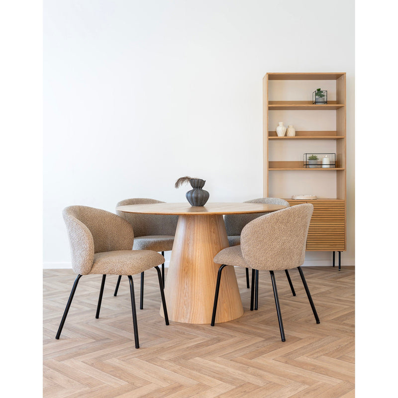 Dimensions Chaise de salle à manger Safira bouclé beige lot de 2