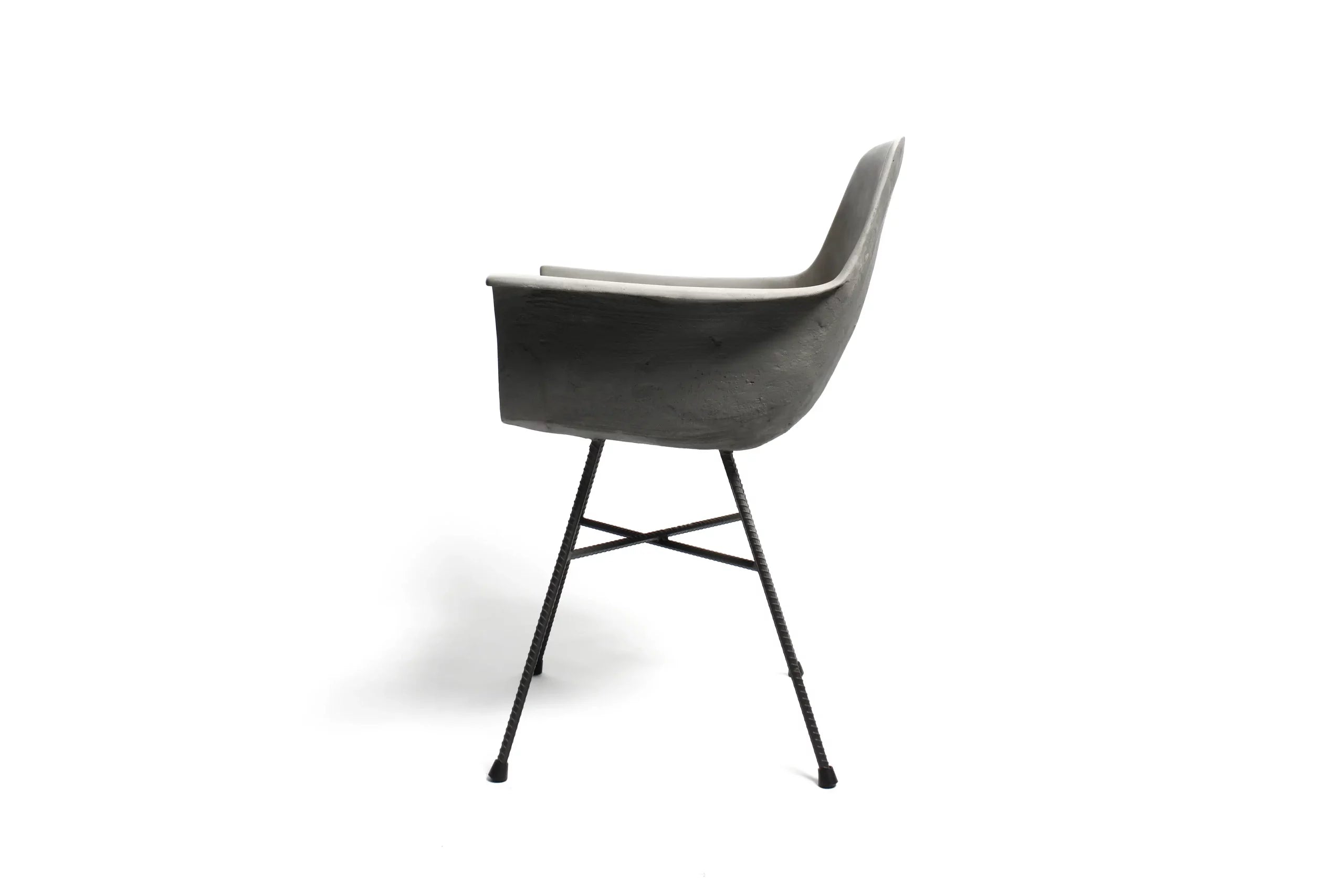 Fauteuil en béton Hauteville gris naturel vue 3