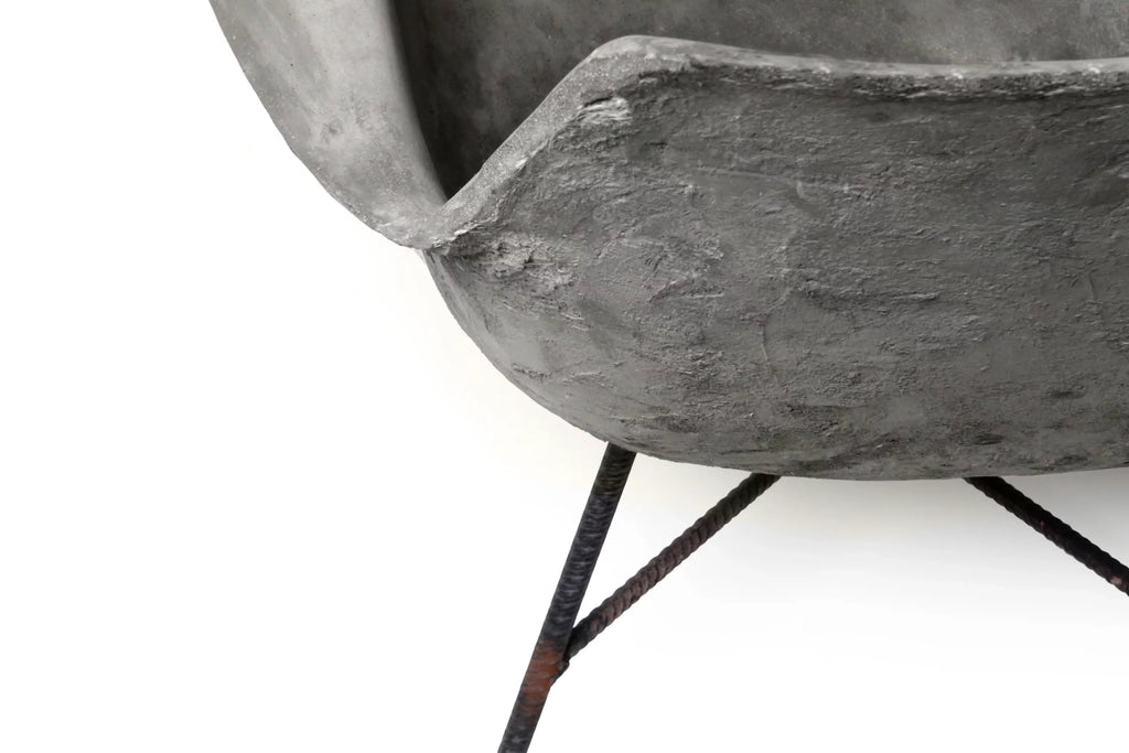 Fauteuil en béton Hauteville gris naturel vue 5