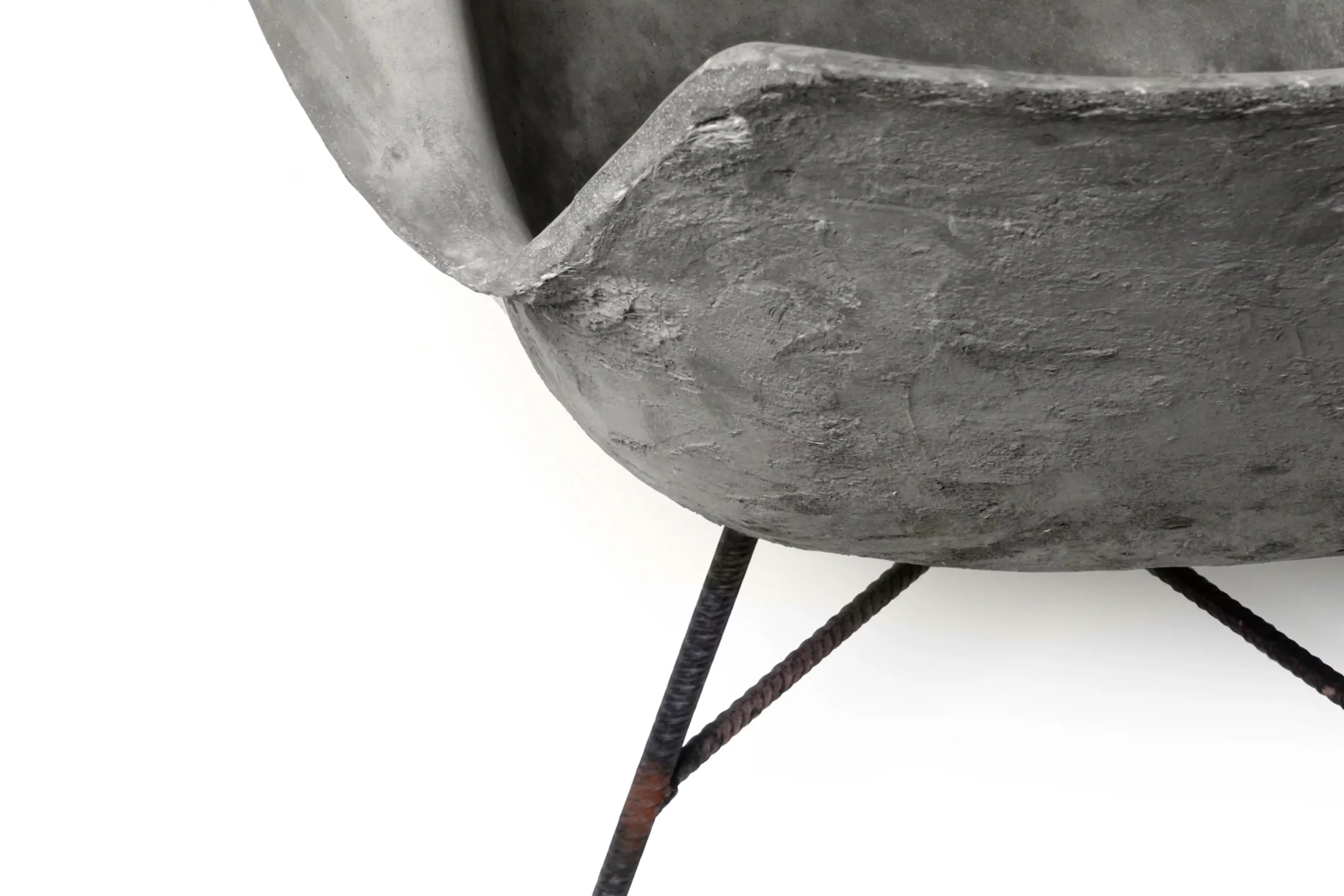 Fauteuil en béton Hauteville gris naturel vue 5