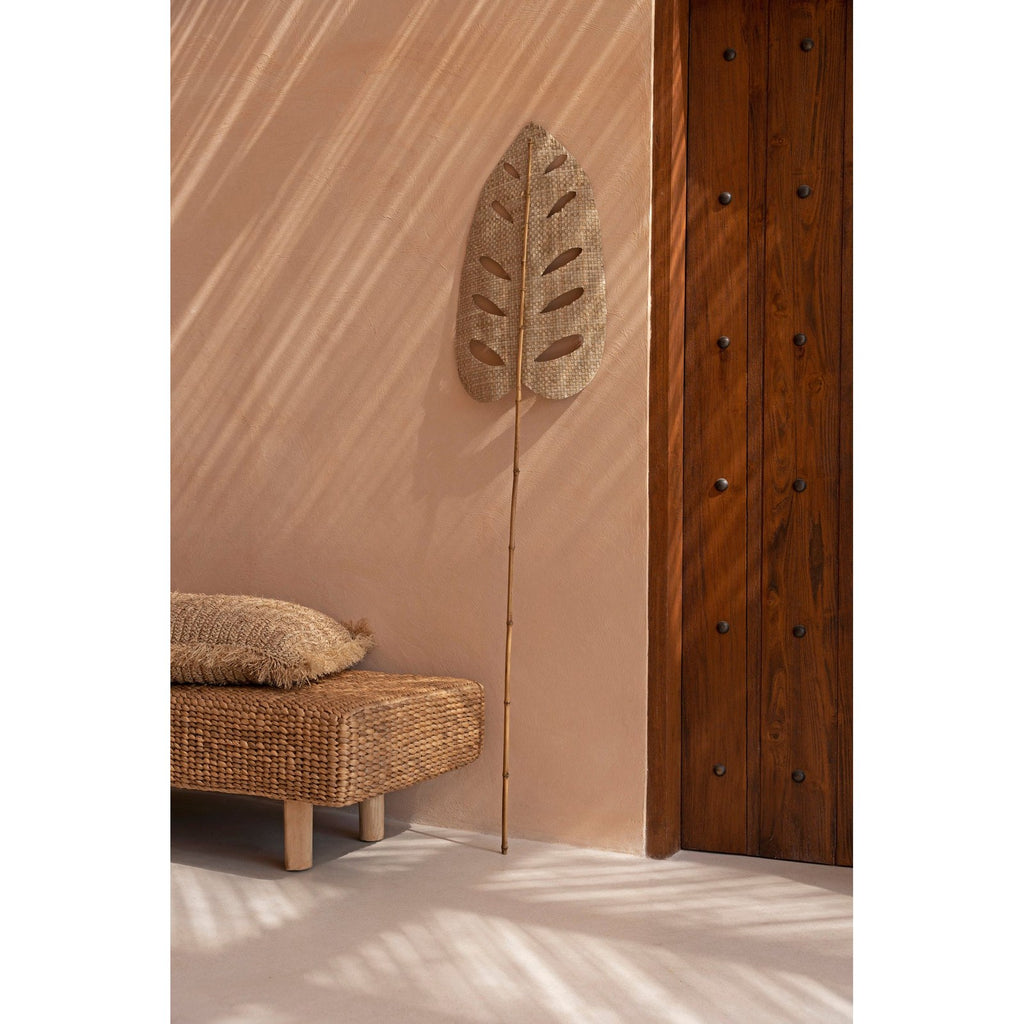 Feuille décorative en jacinthe d'eau tressée 120 cm, vue 4