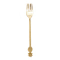 Fourchette Ananas en laiton doré 22 cm