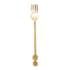 Fourchette Ananas en laiton doré 22 cm