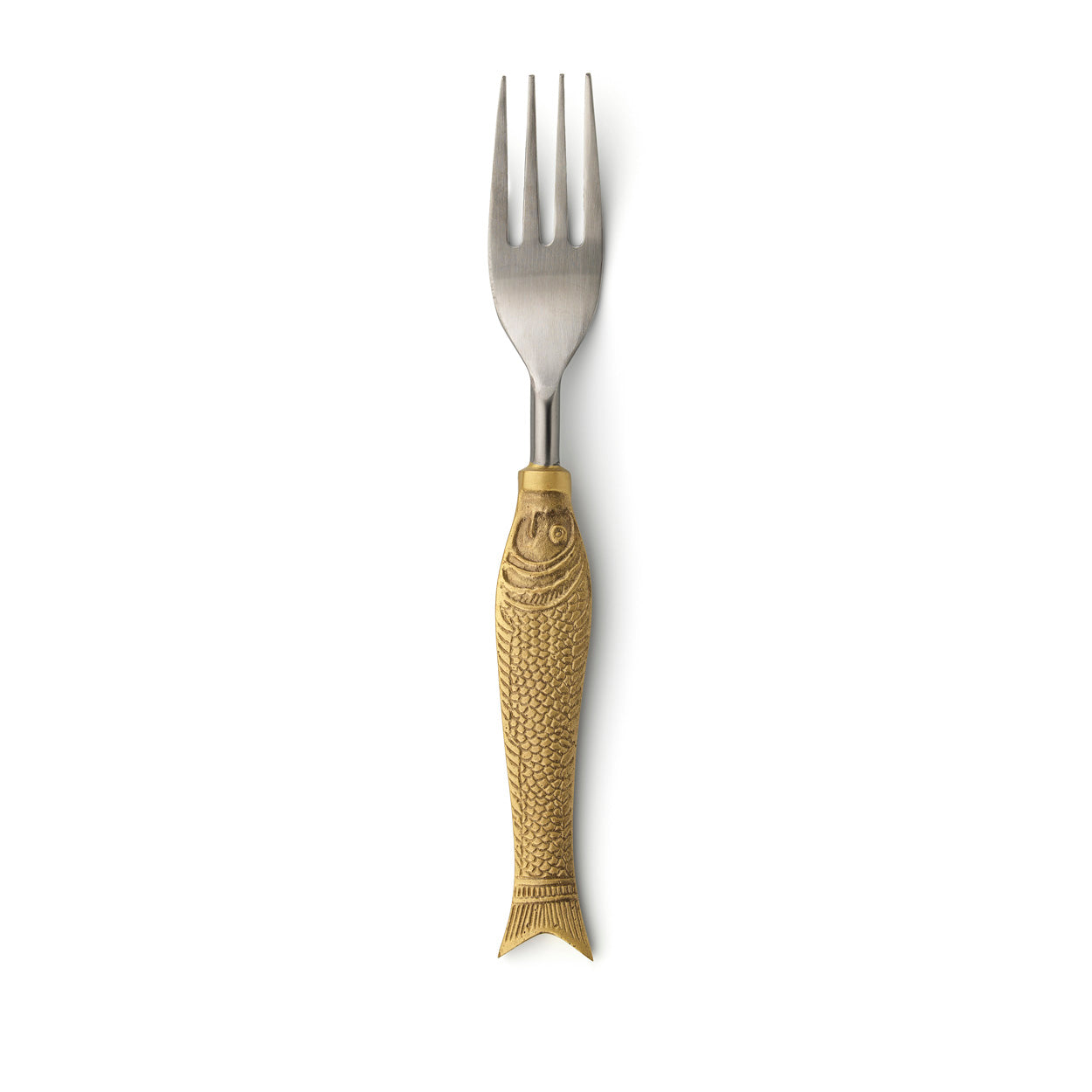 Fourchette bicolore à manche poisson 21 cm