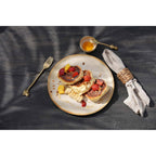 Fourchette Palmier en laiton doré 22 cm en situation