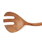 Fourchette à salade en teck à manche ondulé 27 cm, vue 5
