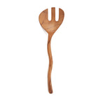 Fourchette à salade en teck à manche ondulé 27 cm