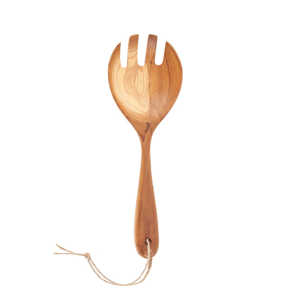 Fourchette à salade en teck massif 26 cm