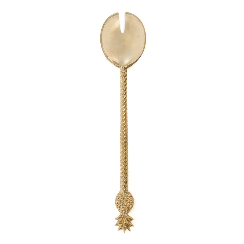 Dimensions Fourchette de service Ananas en laiton doré 26 cm