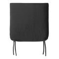 Galette d'assise Alture noire vue de face, double lacet de fixation visible en bas