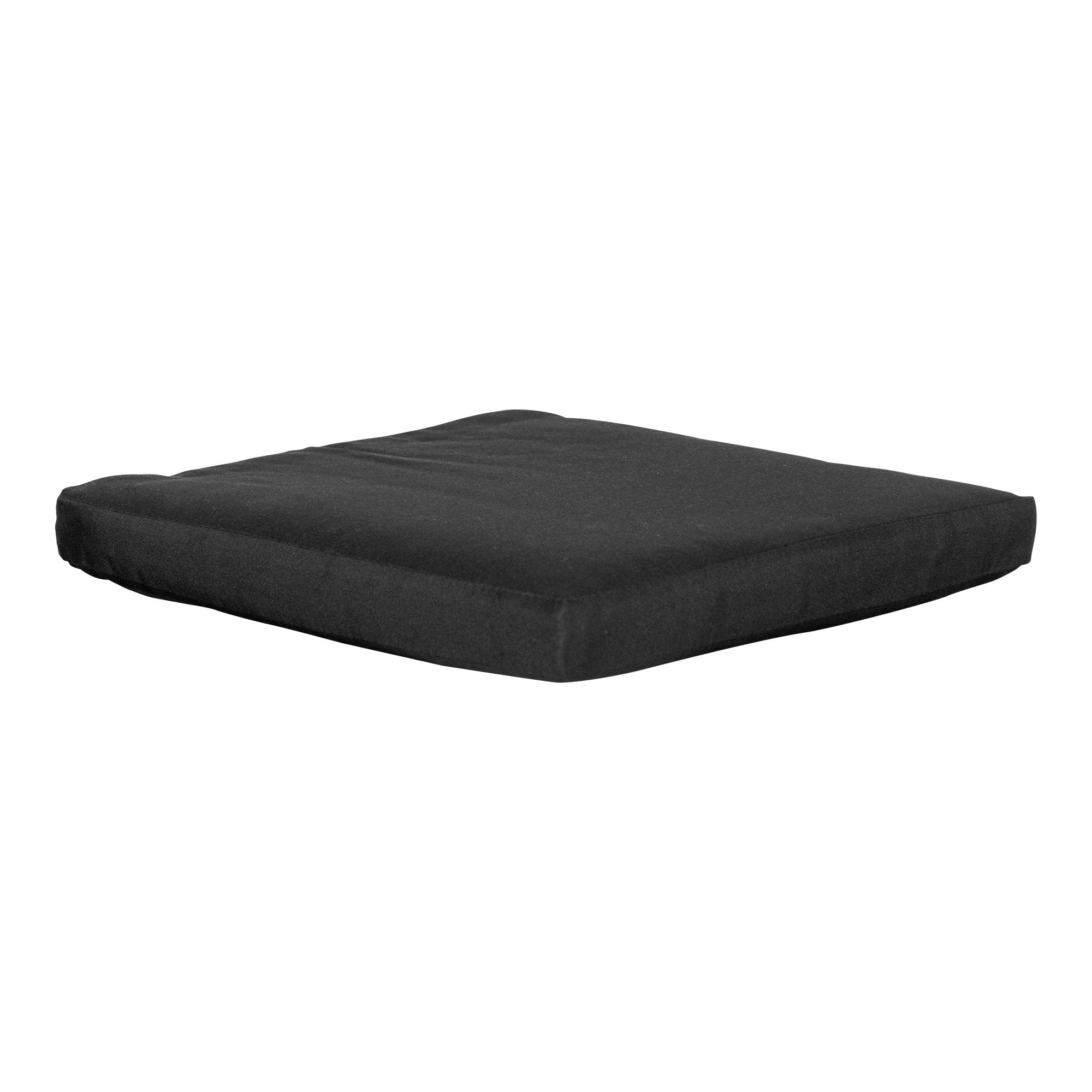 Galette Alture noire vue 3/4, épaisseur 5 cm et texture polyester côtelée