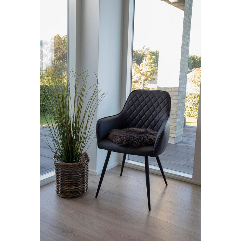 Dimensions Brown Genuine Lambskin Seat Pad – Round Ø 35 cm