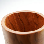 Gobelet bas en teck massif 12 cm, vue 3