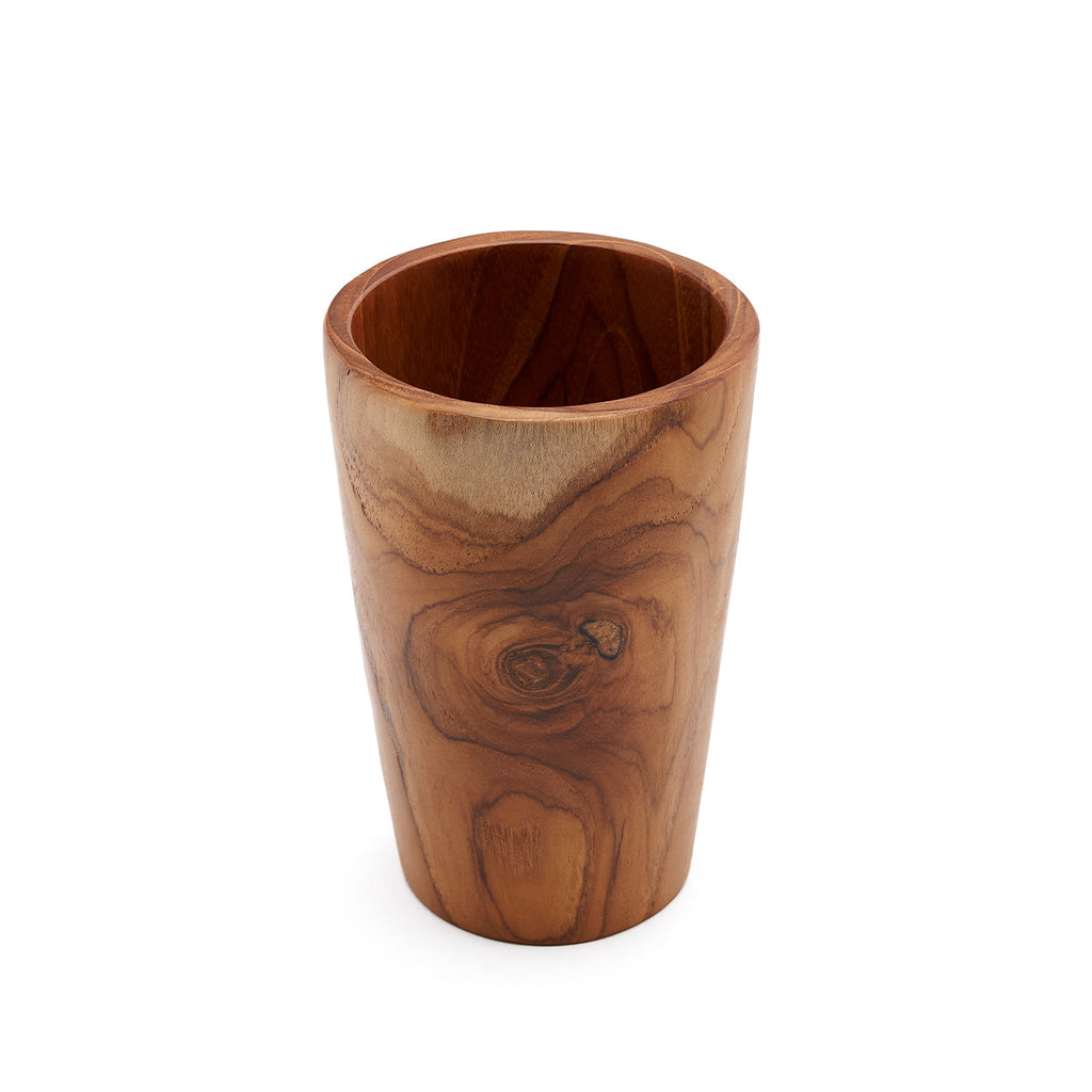 Gobelet bas en teck massif 12 cm
